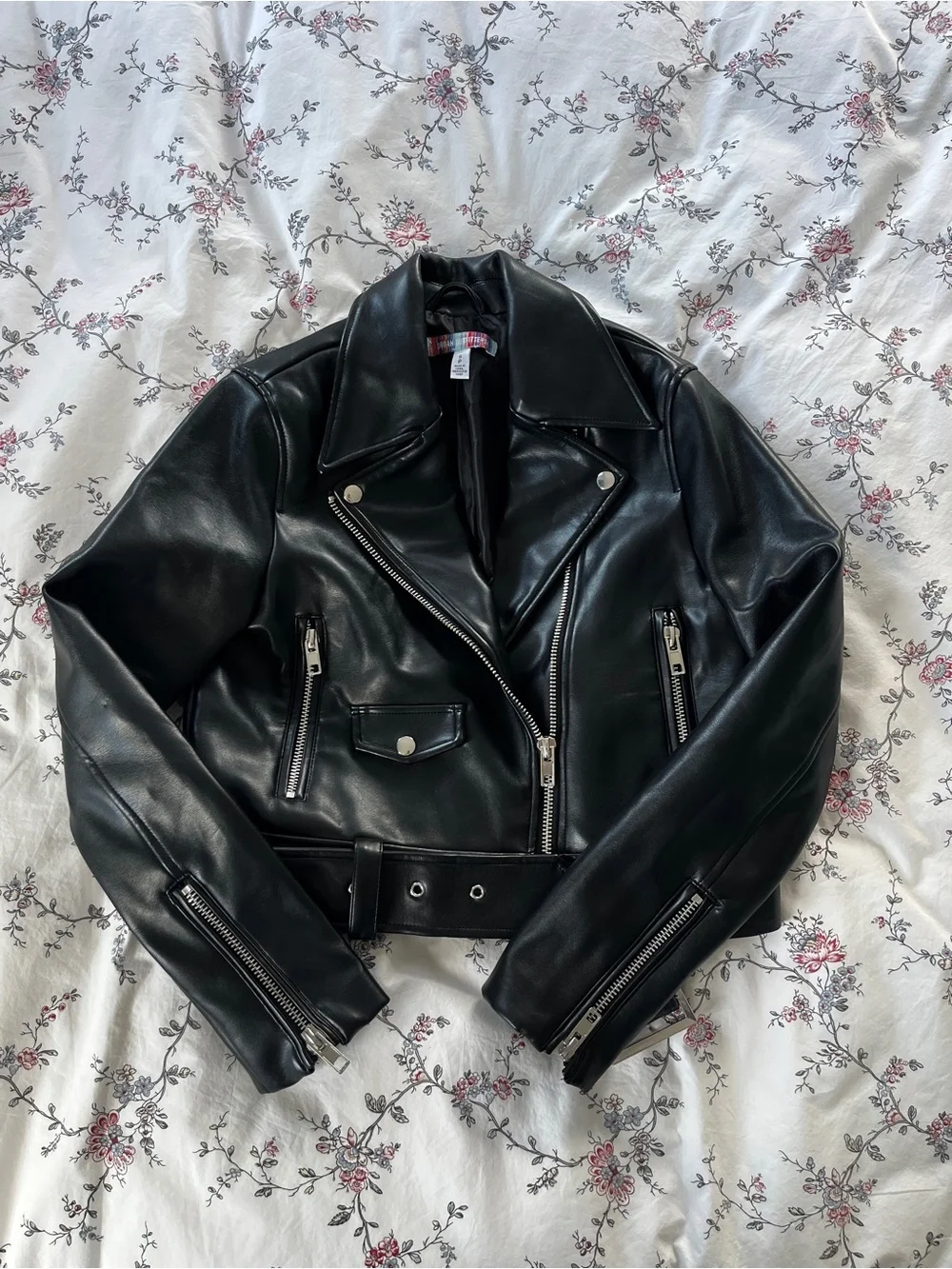 Urban OutfittersBlack Faux Leather Biker Jacket
